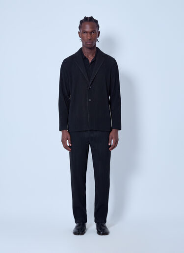 LN-CC® - Homme Plissé Issey Miyake: Basics Pleated Trousers - Black Homme Plissé Issey Miyake Basics Pleated Trousers Black hmp0166001