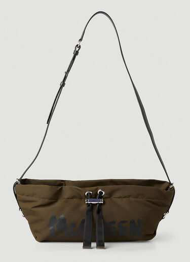 Alexander McQueen Mini Graffiti Bundle Shoulder Bag Khaki amq0247037