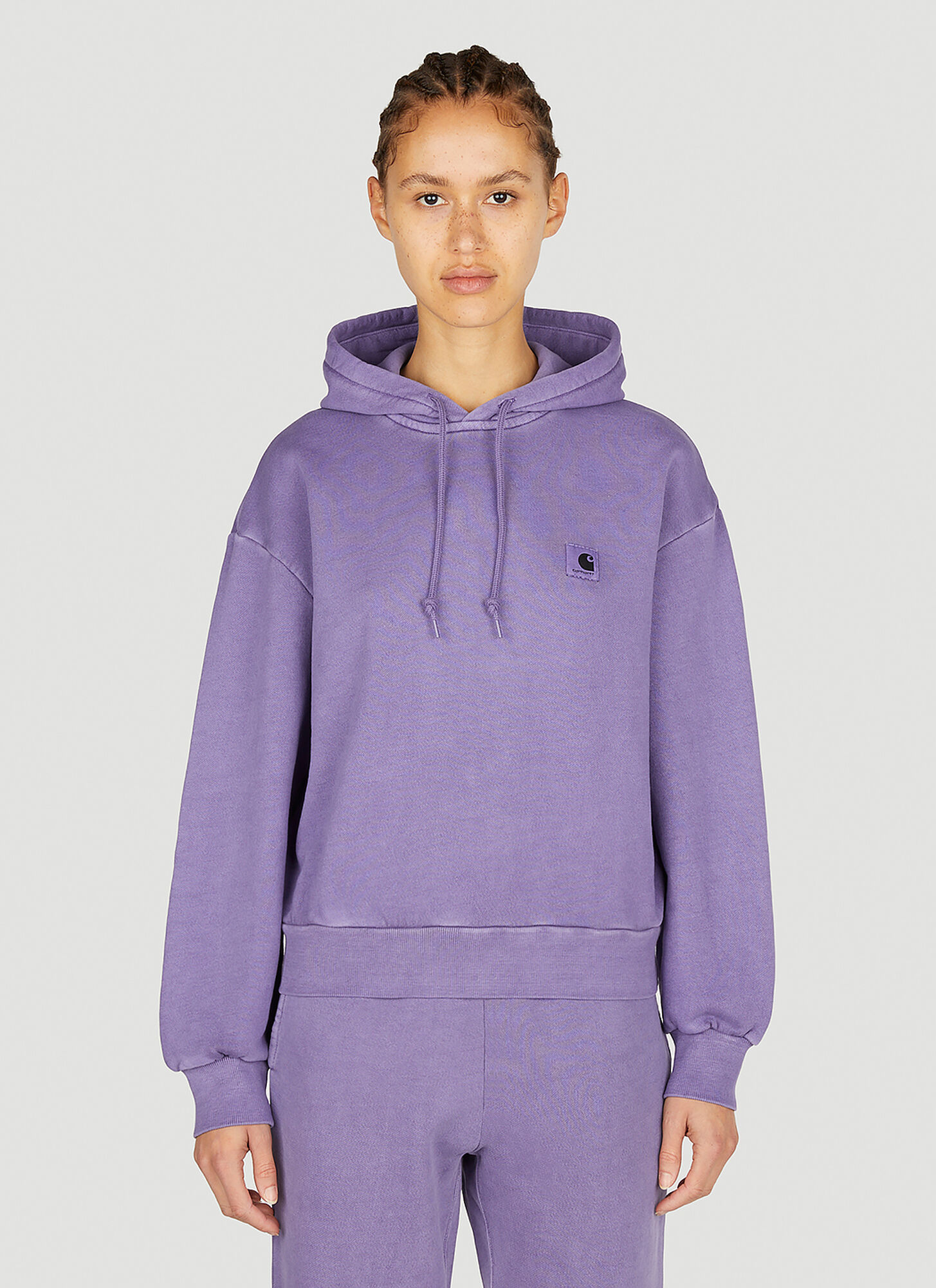 Shop Carhartt Nelson Hooded Sweatshirt In Purple