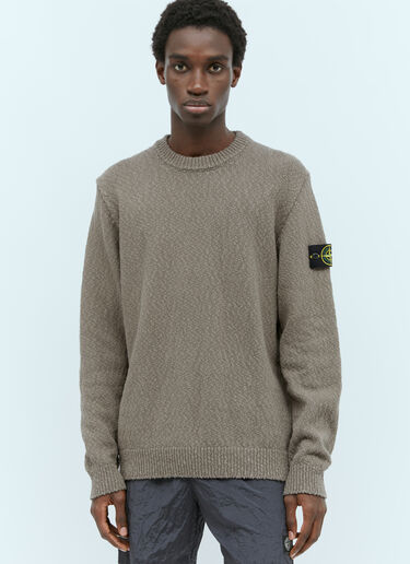 Stone Island テクスチャードニットセーター グレー sto0156084