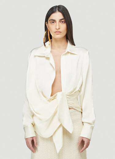 Jacquemus La Chemise Bahia Shirt Cream jac0244004