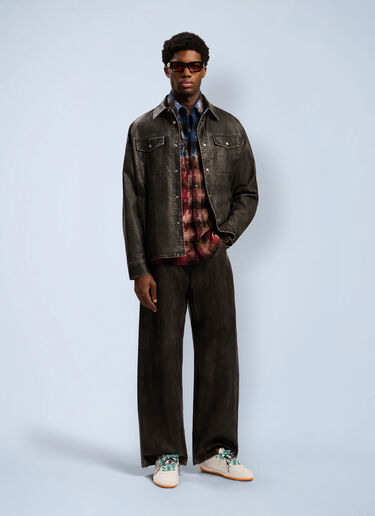 Curved Logo Check Shirt Palm Angels Curved Logo Check Shirt Multicolour pma0162028