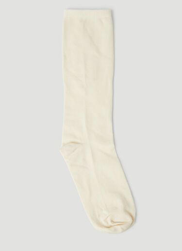 Simone Rocha Beaded Wriggle Socks Cream sra0250023