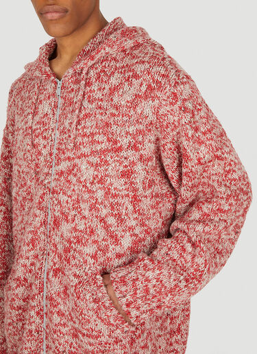 UNDERCOVER Melange Knit Hooded Sweater Red und0148011