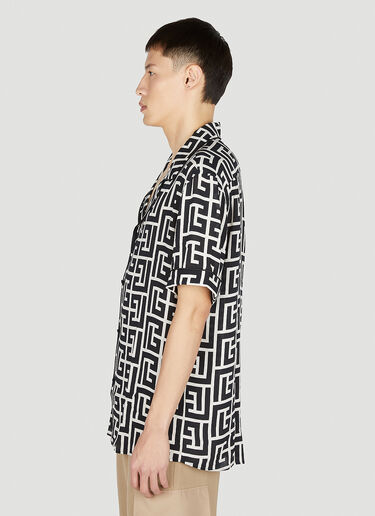 Monogram Pyjama Shirt Balmain Monogram Pyjama Shirt Black bln0151013