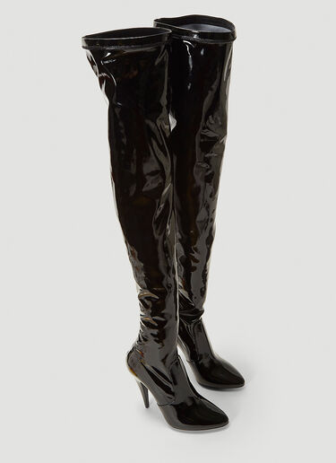 Saint Laurent Aylah Over-The-Knee Boots Black sla0242017