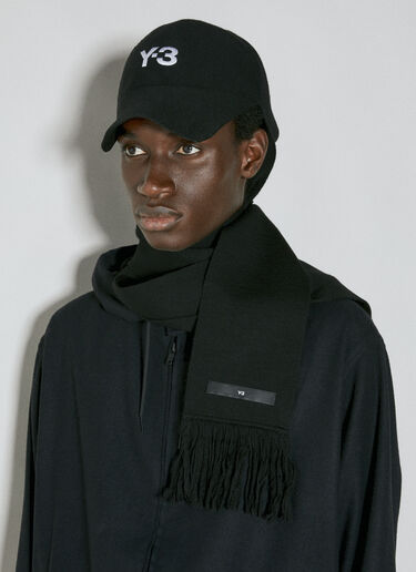 Y-3 Contrast Logo Baseball Cap With Scarf Black yyy0354036