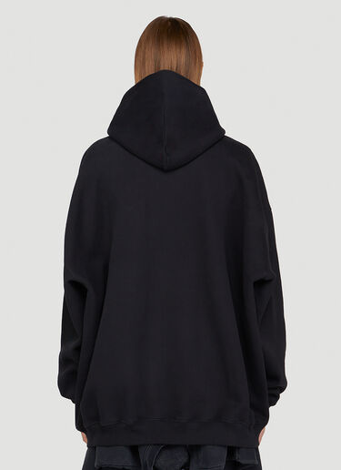 Logo Hooded Sweatshirt Balenciaga Logo Hooded Sweatshirt Black bal0144062