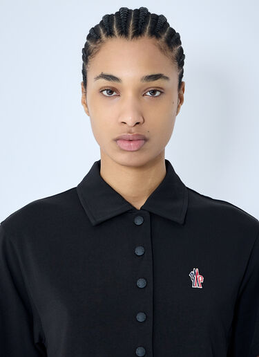 Moncler Grenoble Logo Motif Polo Shirt Black mog0259005