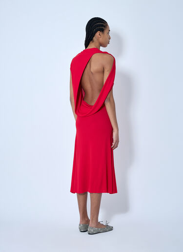Jacquemus La Robe Salerno Midi Dress Red jac0260004