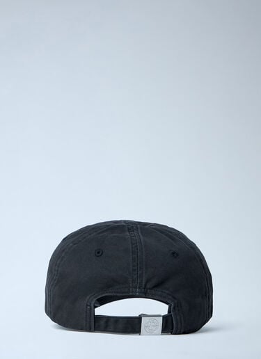 Stone Island Logo Motif Baseball Cap Black sto0164088