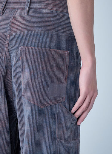 Story mfg. Lush Corduroy Cotton Carpenter Trousers Purple str0163005