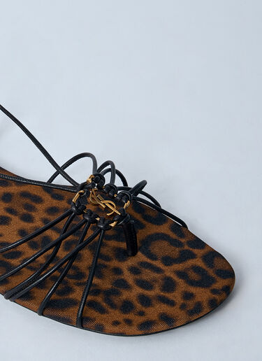 Saint Laurent Babylone Sandals Brown sla0259036