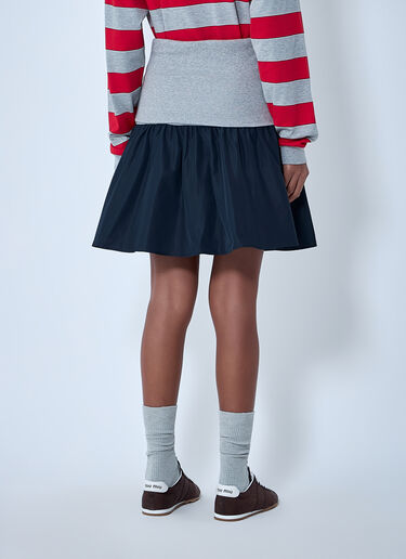 Miu Miu Gathered Mini Skirt Blue miu0263061