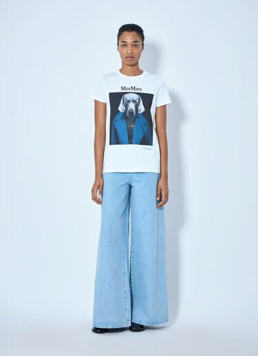 LN-CC® - Max Mara: Graphic Print T-Shirt - White Max Mara Graphic Print T-Shirt White max0265009