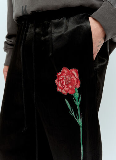 Song for the Mute Falling Flowers Track Pants Black sfm0156010