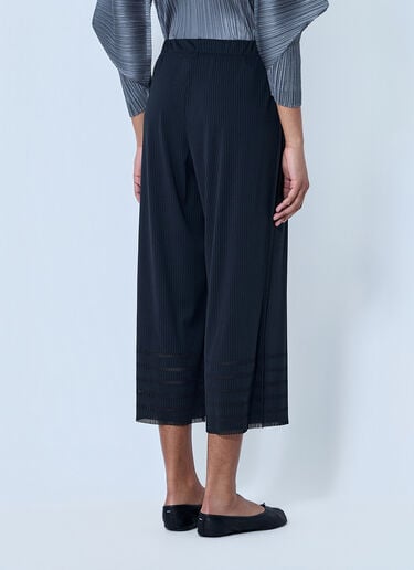Pleats Please Issey Miyake Pleated Wide-Leg Trousers Black plp0264011