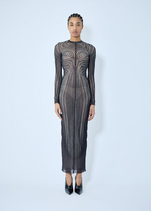 Jean Paul Gaultier Mesh Maxi Dress Ecru jpg0260002