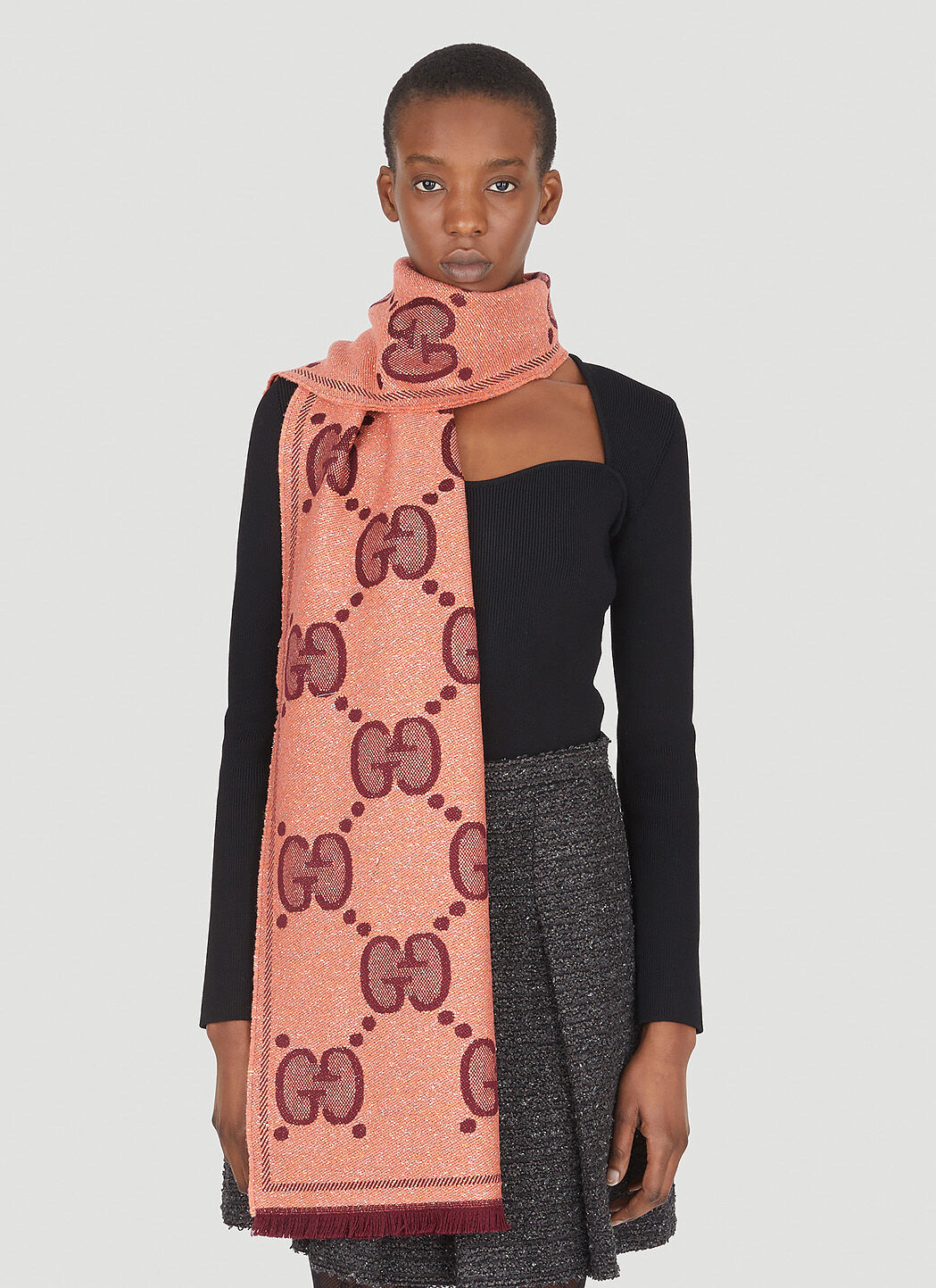 Gucci Women s Lady Nest Lux Scarf in Pink LN CC