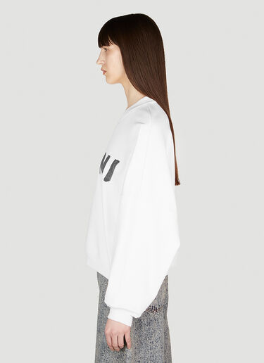 Logo Print Sweatshirt Marni Logo Print Sweatshirt White mni0253026