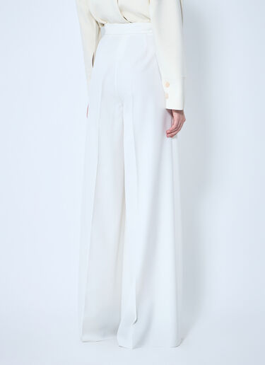Max Mara Gabardine Wool Pants White max0259010