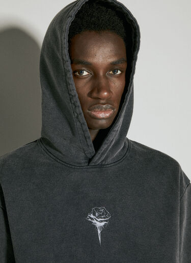 Han Kjøbenhavn Rose Cropped Hooded Sweatshirt Grey han0155005