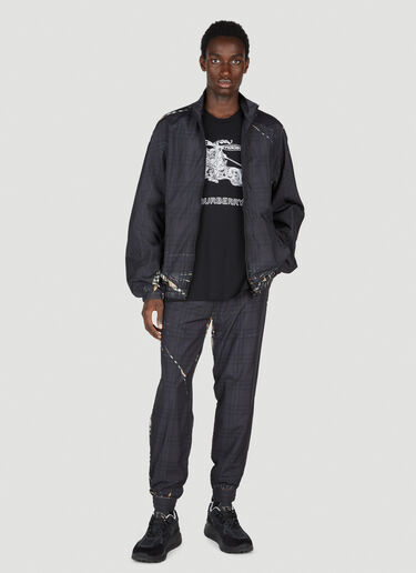 Sliced Check Track Pants Burberry Sliced Check Track Pants Black bur0153009