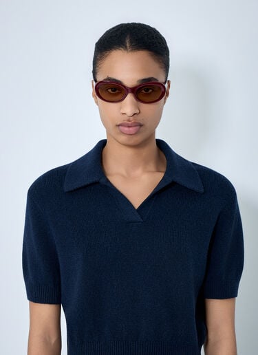 オーバルサングラス Dries Van Noten オーバルサングラス 赤 dvn0263051