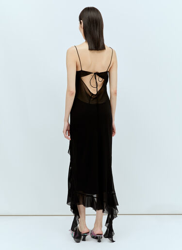 Acne Studios Ruffle Strap Dress Black acn0255001