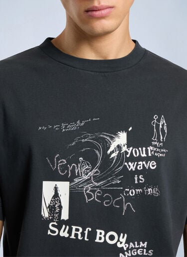 Palm Angels Surf Boy Regular T-Shirt Grey pma0166239