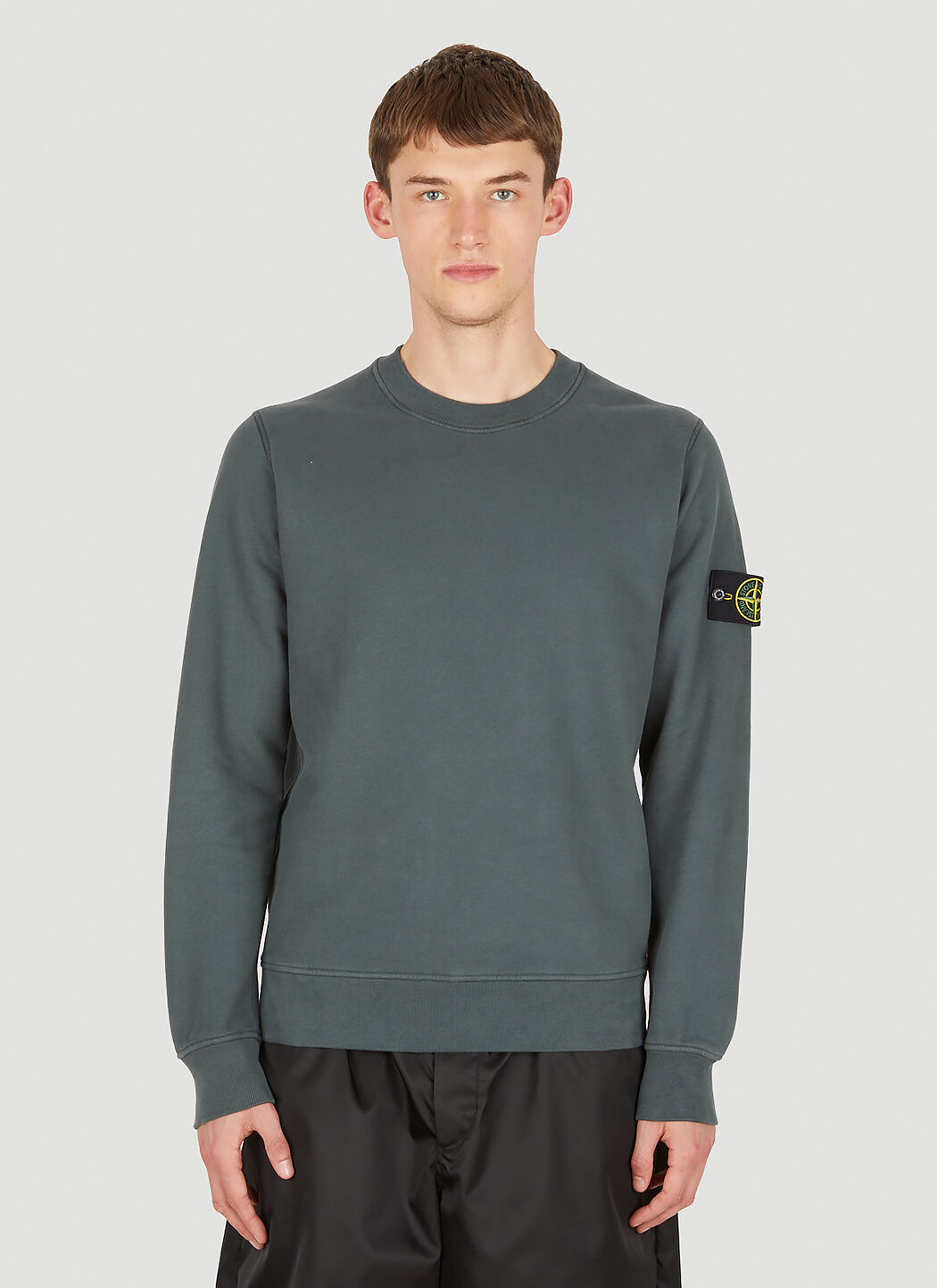 Stone Island Compass Patch Sweatshirt in Grey LN CC