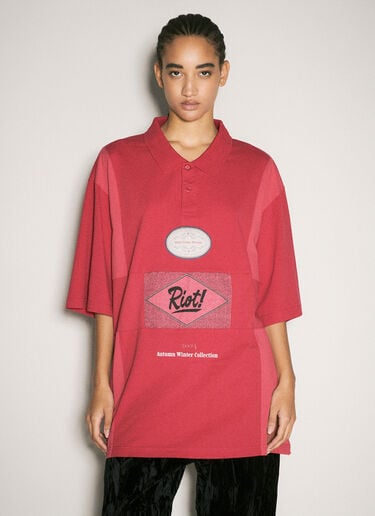 Oversized Panel Polo Shirt Martine Rose Oversized Panel Polo Shirt Red mtr0358011