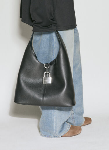 Balenciaga Locker Medium North-South Hobo Bag Black bal0255045