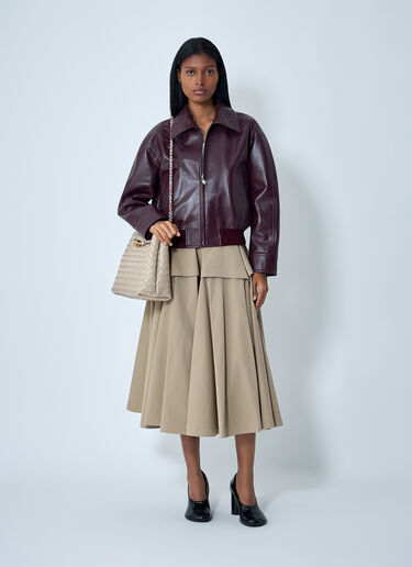 Leather Blouson Jacket Bottega Veneta Leather Blouson Jacket Burgundy bov0262040