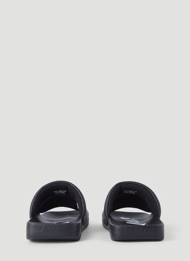 Acne Studios Face Rubber Sandals Black acn0145001