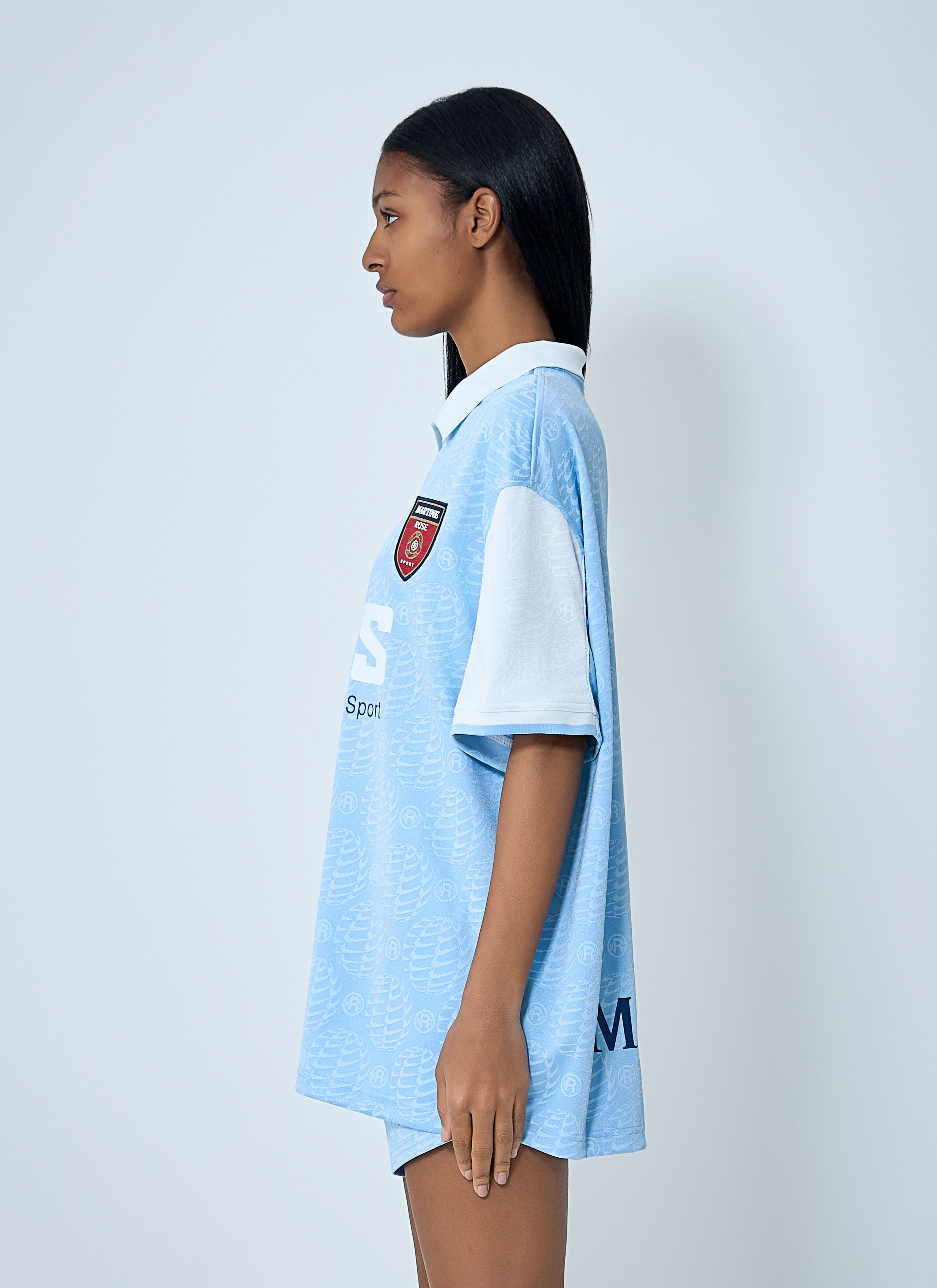 Nike x Martine Rose Women's' Logo Motif Polo Shirt in Blue | LN-CC®