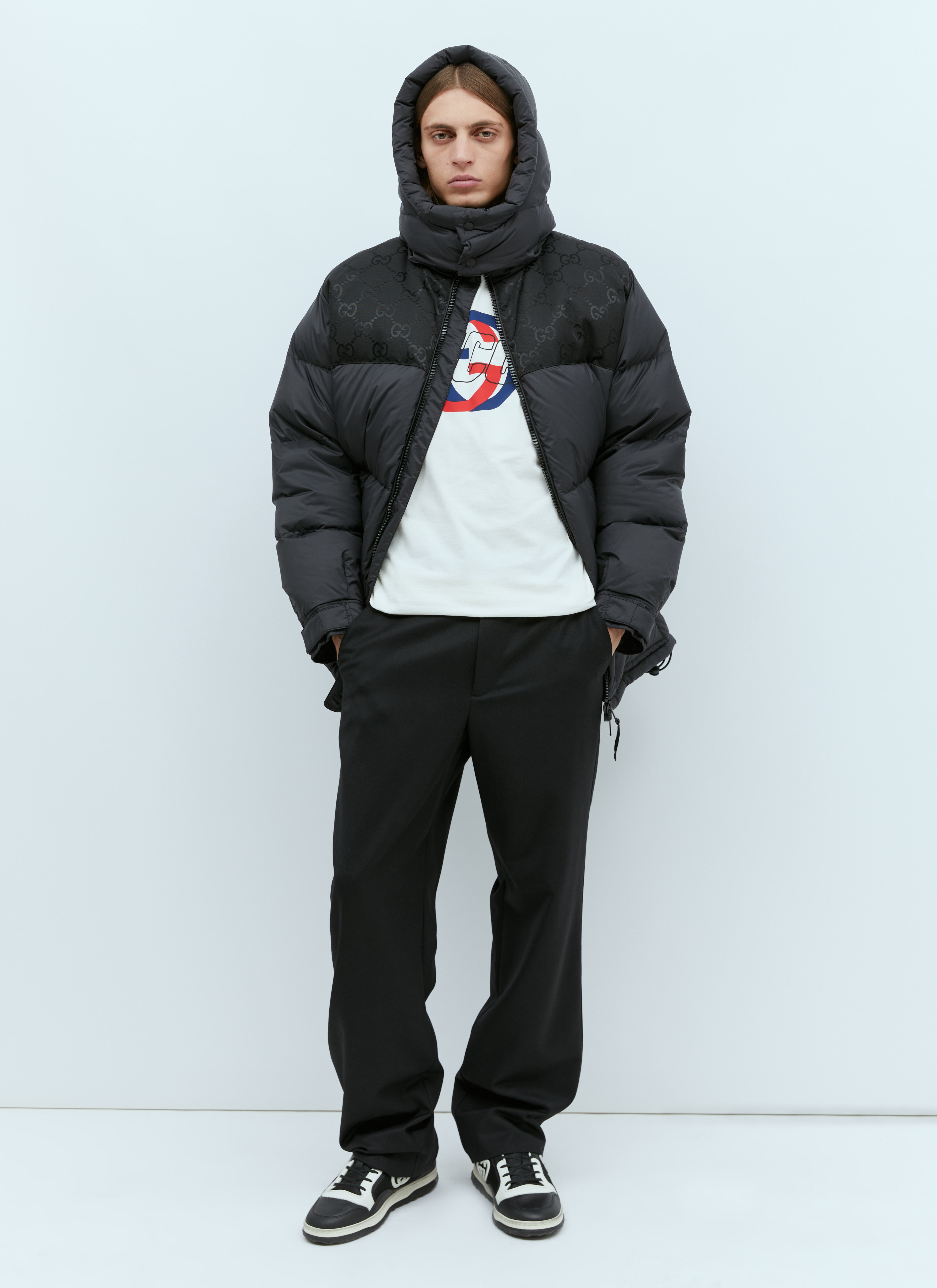 Gucci Men's' GG Inserts Down Jacket in Black | LN-CC®