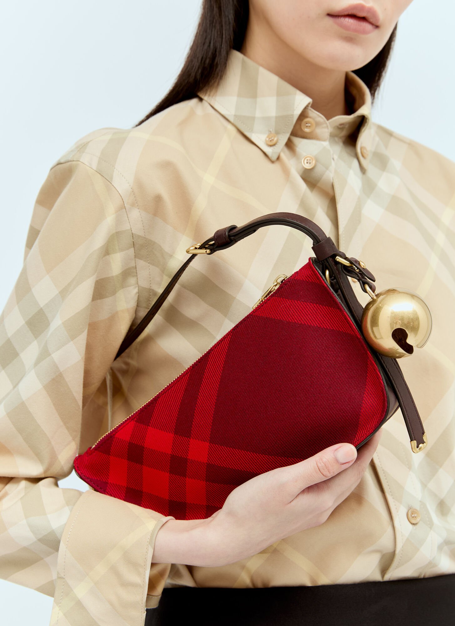 Shop Burberry Mini Shield Sling Shoulder Bag In Red
