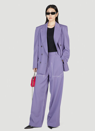 Stella McCartney Oversized Double Breasted Jacket Purple stm0253004