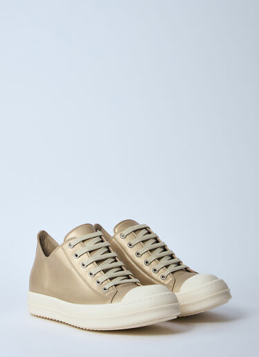 Rick Owens Low-Top Leather Sneakers Gold ric0260013
