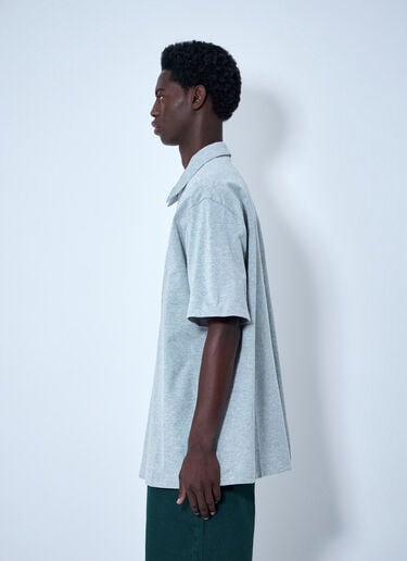 Miu Miu Half-Zip Polo Shirt Grey miu0164031