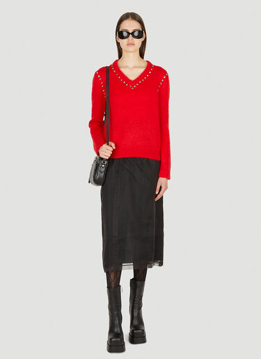 스터드 장식 스웨터 Gucci 스터드 장식 스웨터 레드 guc0251068