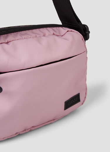 GANNI Recycled Festival Shoulder Bag Pink gan0246047