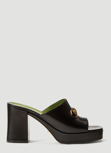 Gucci Mid-Heel Platform Sandals Black guc0239055