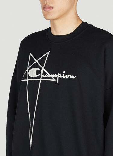 Rick Owens x Champion Logo Sweatshirt Black roc0153002