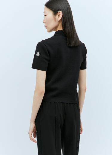 Moncler 로고 패치 폴로 셔츠 블랙 mon0257050