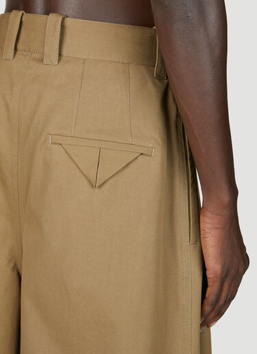 Bottega Veneta Cotton Gabardine Bermuda Shorts Brown bov0155007