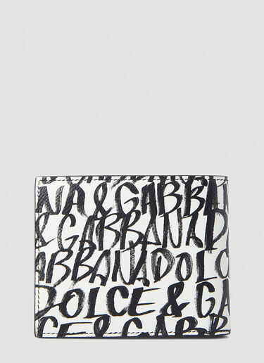 Dolce & Gabbana 涂鸦印花双折钱包 白色 dol0145027