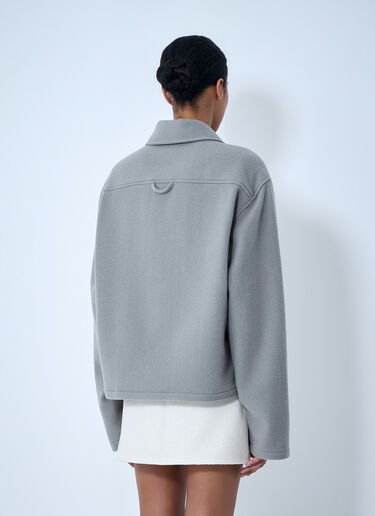 RIER Oversized Polo Knit Jumper Grey rrr0364002