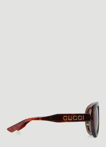Gucci Navigator Frame Tortoiseshell Sunglasses Brown guc0148013